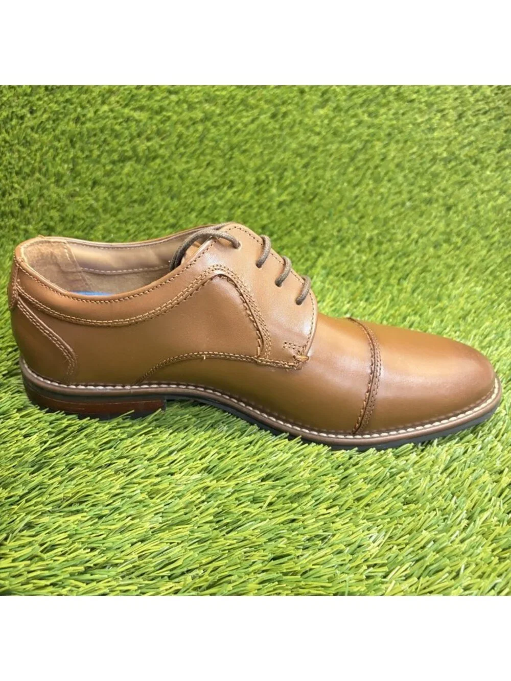 Nunn Bush Westwood Flex Mens Size 8.5 Brown Classic Cap Toe Oxford Dress Shoes